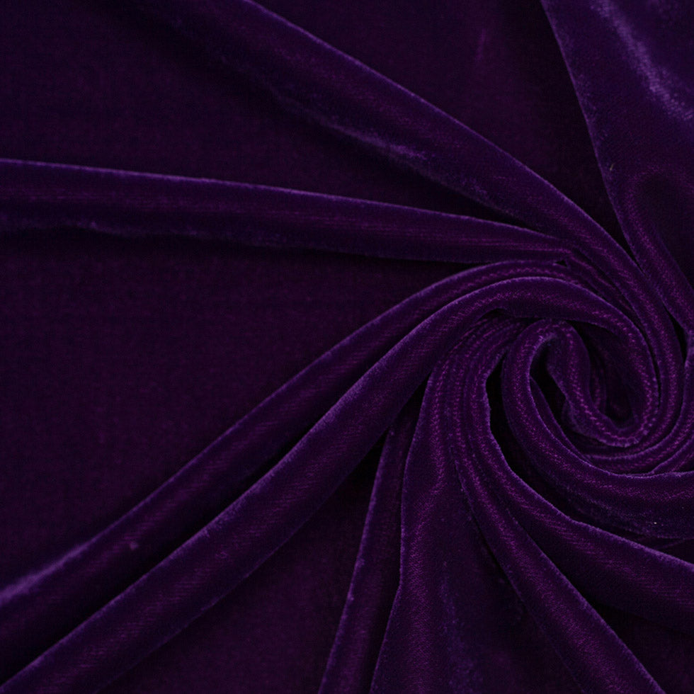 Royal Purple Solid Polyester Micro Velvet