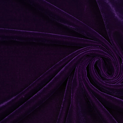 Royal Purple Solid Polyester Micro Velvet