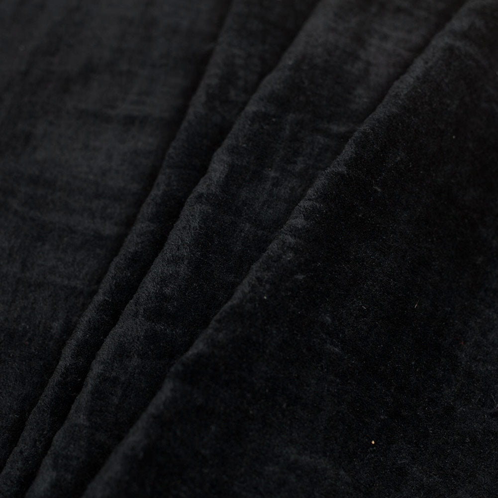 Black 100% Silk Velvet - Folded
