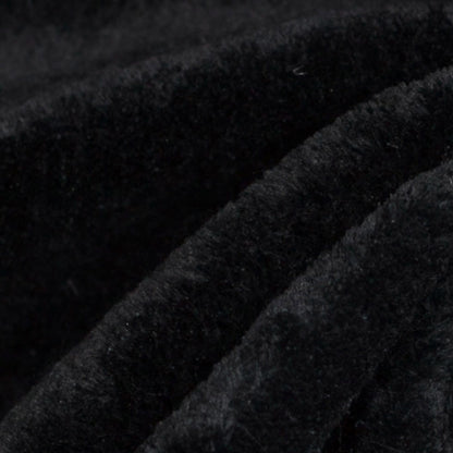 Black 100% Silk Velvet - Detail