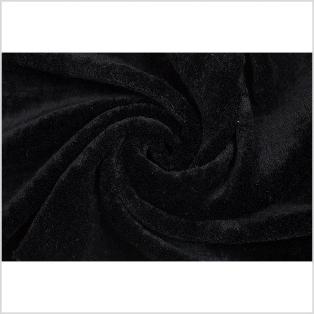 Black 100% Silk Velvet - Full