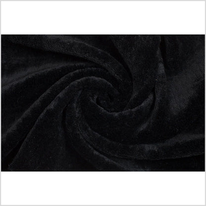 Black 100% Silk Velvet - Full
