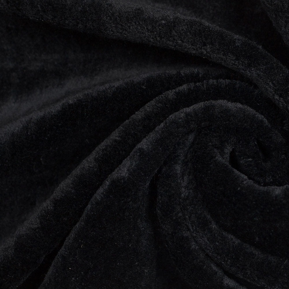 Black 100% Silk Velvet