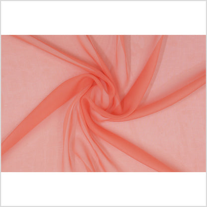 Coral Silk Chiffon Full