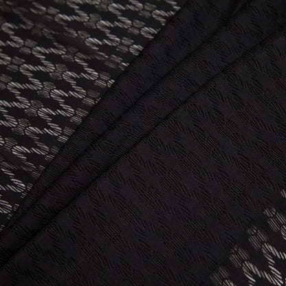 Rag & Bone Black Polyester Raschel Lace Knit Folded