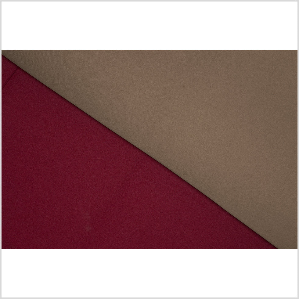 Bordeaux/Breen Double-Faced Neoprene/Scuba Fabric - Folded