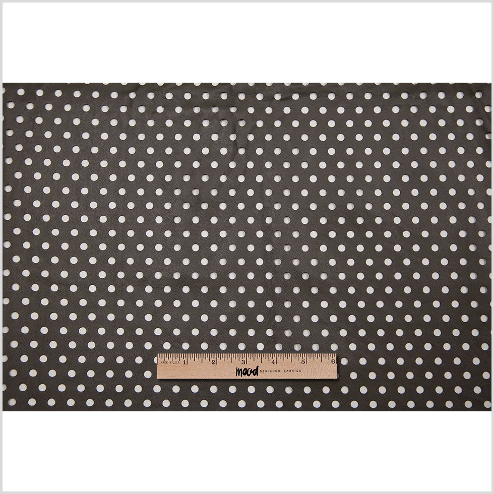 Small Army Green Perforated Lamb Leather Full
