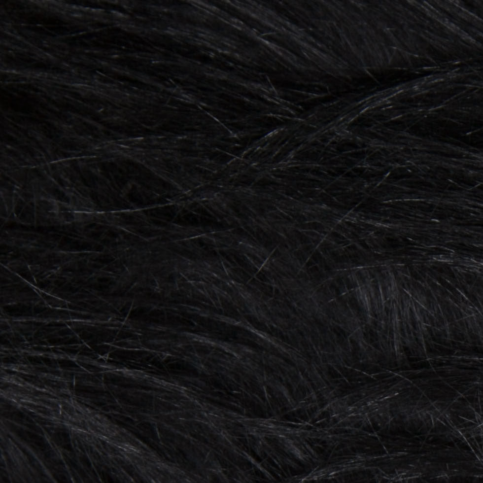 Black Long Haired Goat Fur - Full