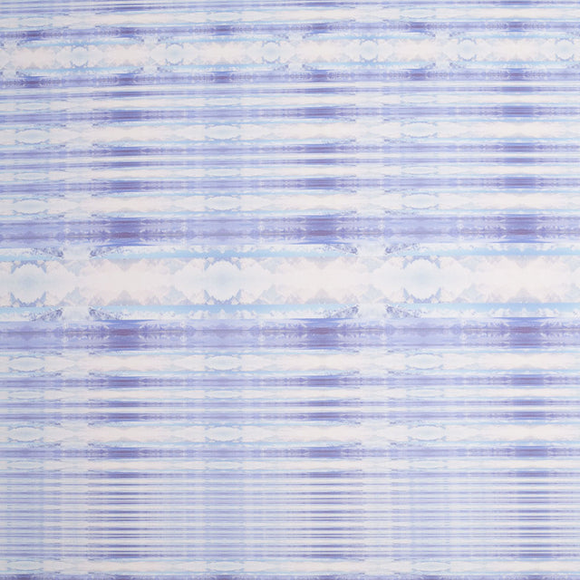 Purple/Blue Organic Stripes Digitally Printed Stretch Neoprene/Scuba Knit
