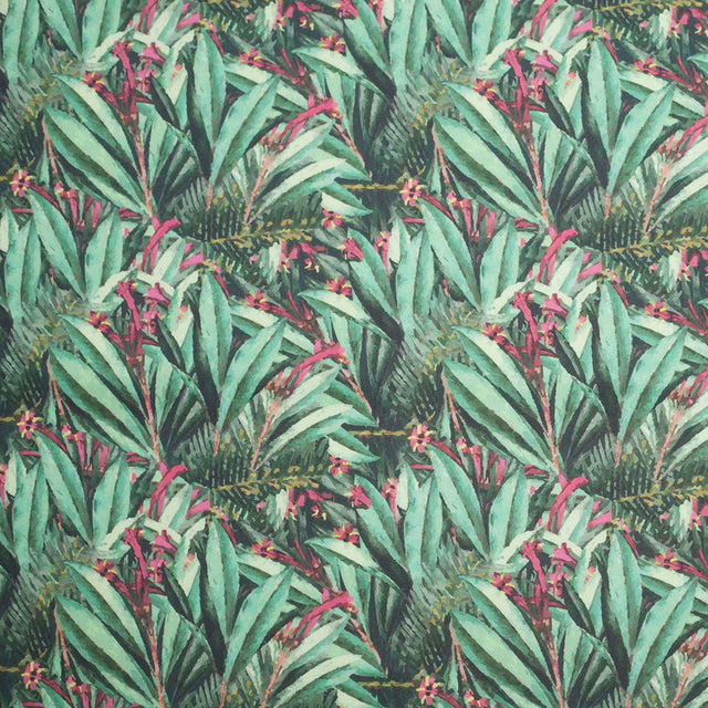Tropical Leaves Digitally Printed Stretch Neoprene/Scuba Knit