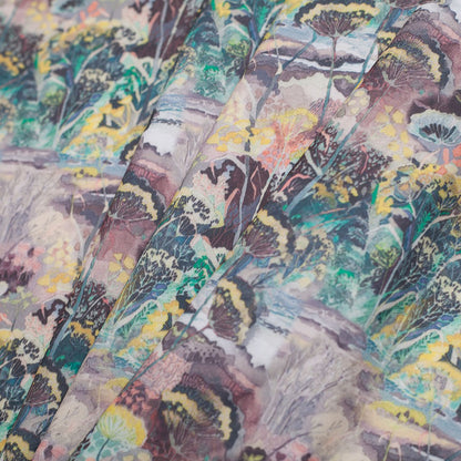 Mystic Swamp Digitally Printed Stretch Neoprene/Scuba Knit Detail