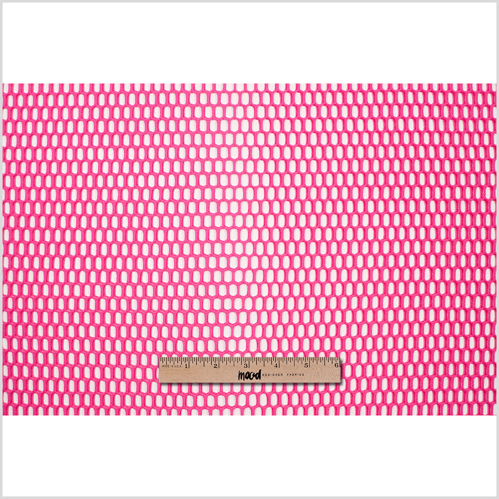 Hot Pink Polyester Wonder Mesh - Folded