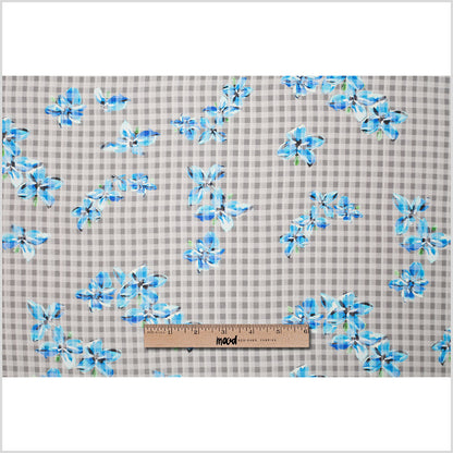 Tanya Taylor Floral Checkered Silk Gazar Folded