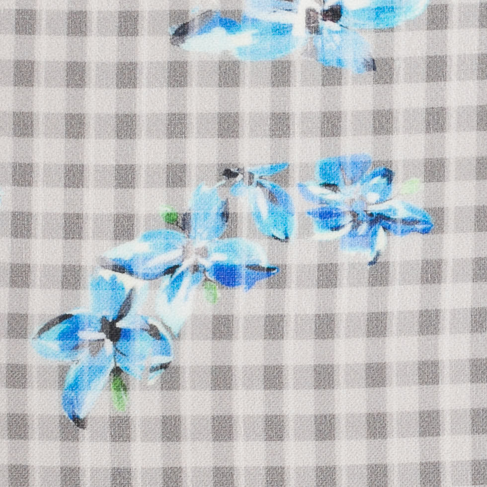 Tanya Taylor Floral Checkered Silk Gazar Full