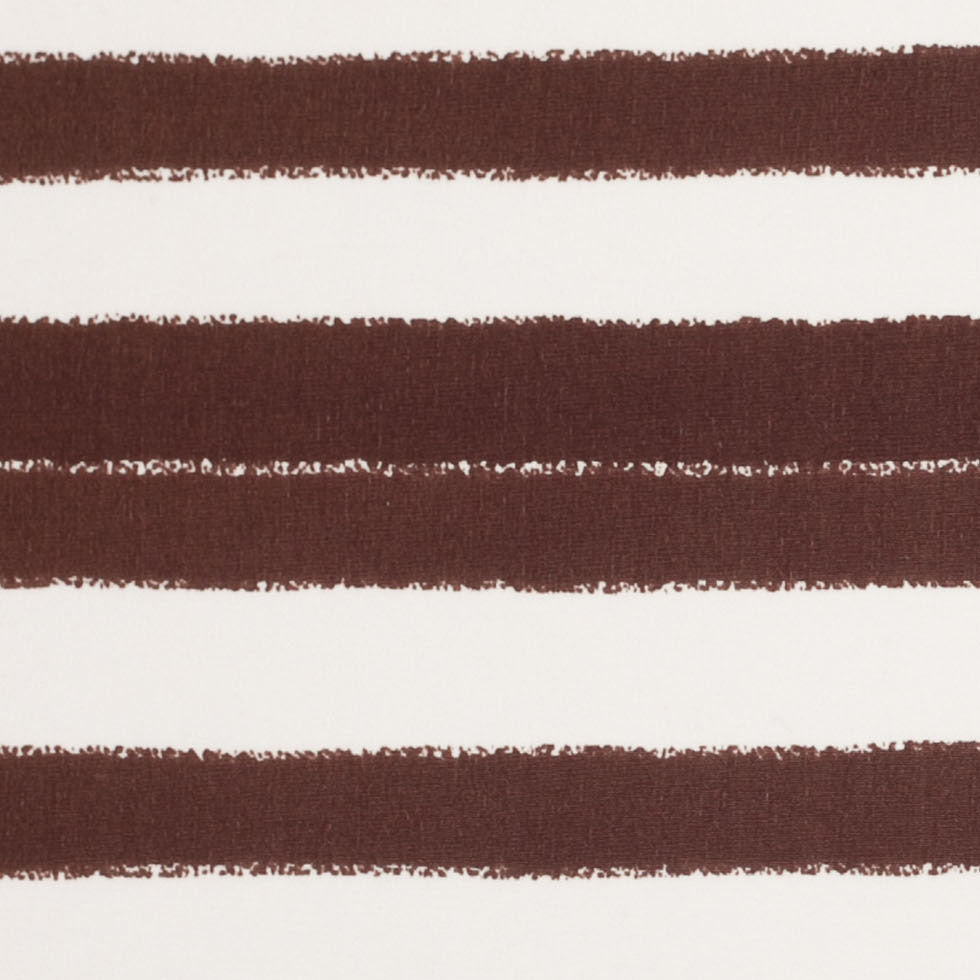 Tanya Taylor Off-White/Earth Striped SIlk Crepe de Chine - Full