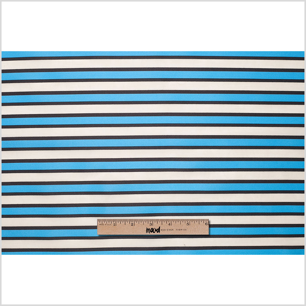 Tanya Taylor Blue Striped Polyester-Cotton Organza/Organdy - Full