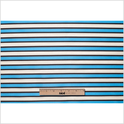 Tanya Taylor Blue Striped Polyester-Cotton Organza/Organdy - Full