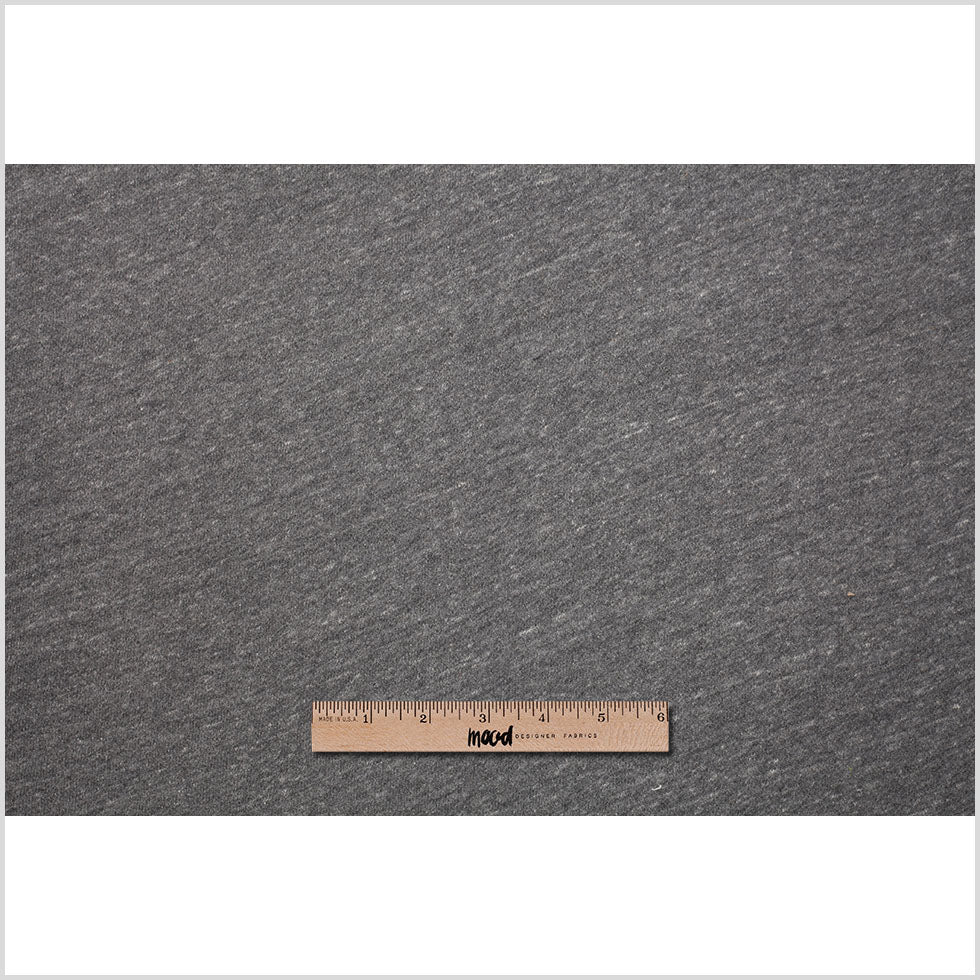 Cadet Charcoal/Cream French Terry Cotton Knit - Folded