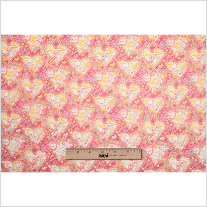 Liberty of London Amy Jane Pink/Yellow Silk-Cotton Voile Full
