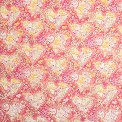 Liberty of London Amy Jane Pink/Yellow Silk-Cotton Voile