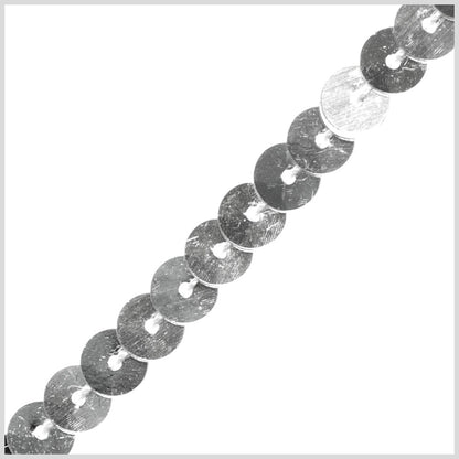 0.25" Single Row Silver Sequined String Detail