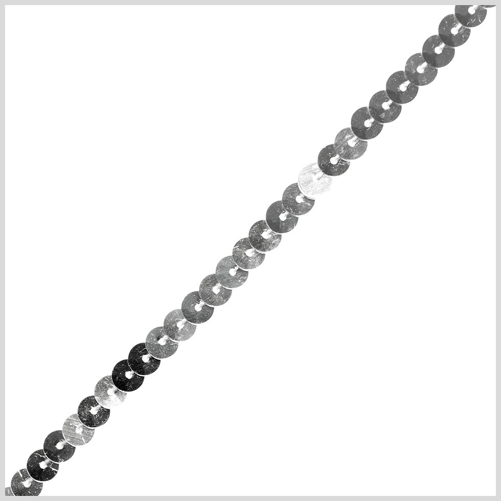 0.25" Single Row Silver Sequined String