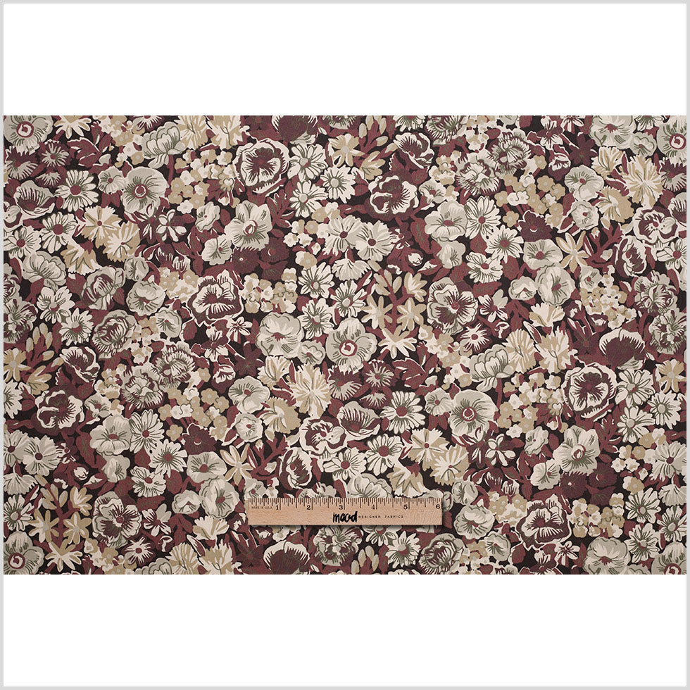 Liberty of London Chive Country Port/Olive Cotton Poplin Folded