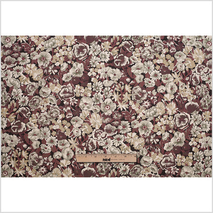 Liberty of London Chive Country Port/Olive Cotton Poplin Folded