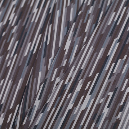 Liberty Of London Mike Gray/Blue/Brown Stretch Cotton Poplin Folded