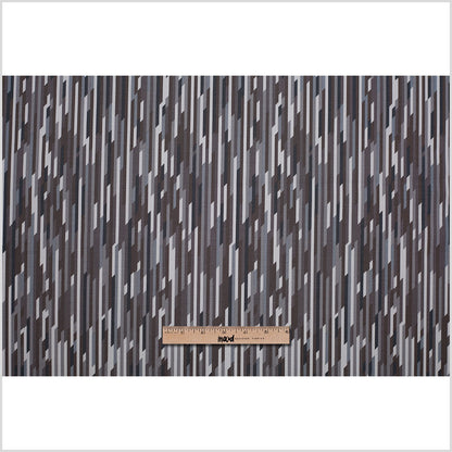 Liberty Of London Mike Gray/Blue/Brown Stretch Cotton Poplin Full