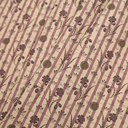 Liberty of London Hulme Purple/Gold Cotton Poplin Folded