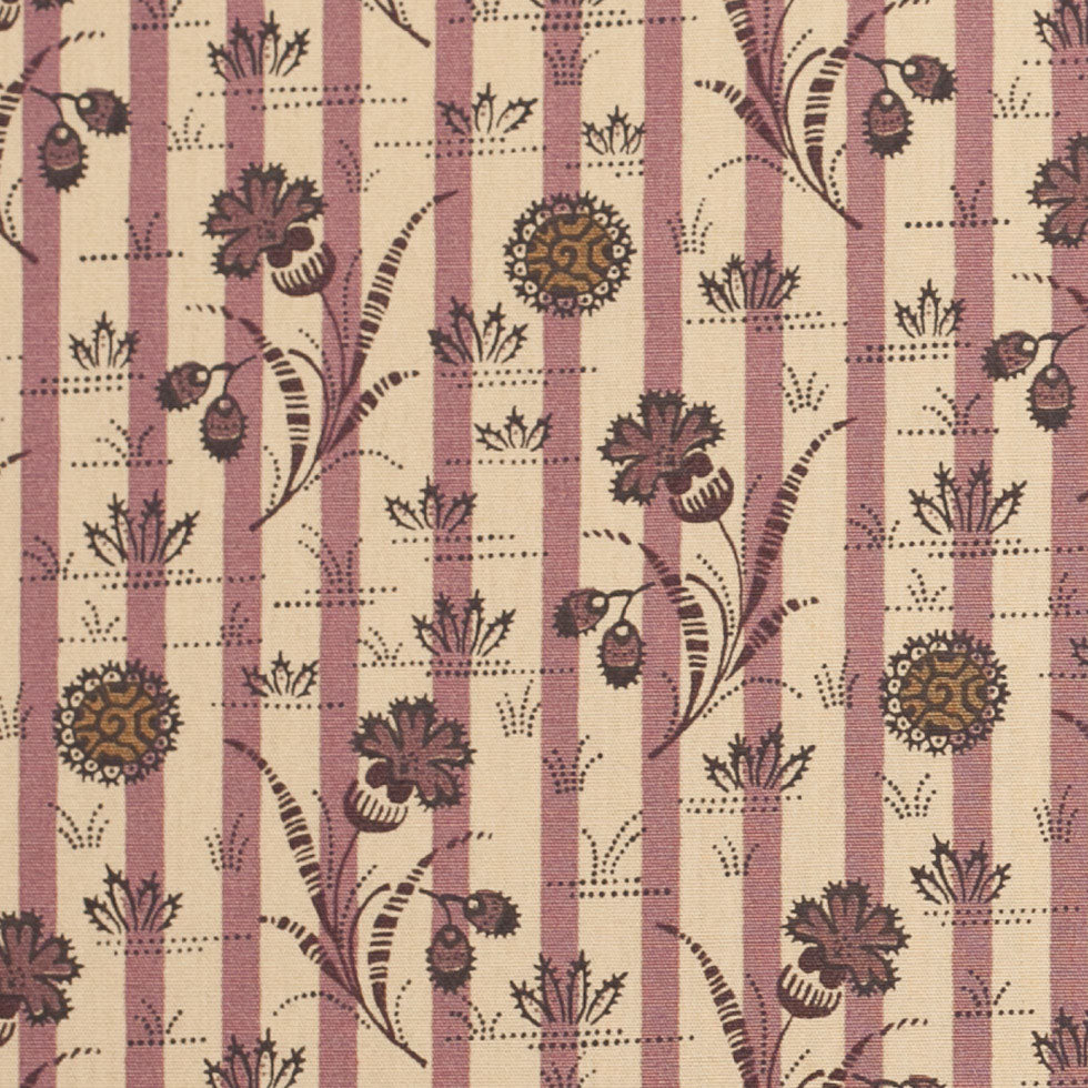Liberty of London Hulme Purple/Gold Cotton Poplin Detail