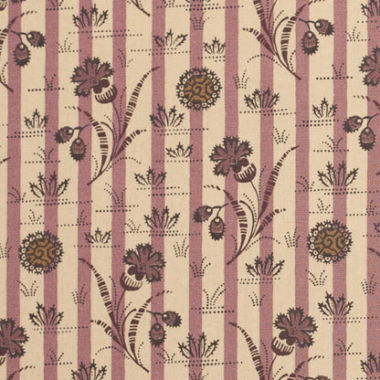 Liberty of London Hulme Purple/Gold Cotton Poplin Detail