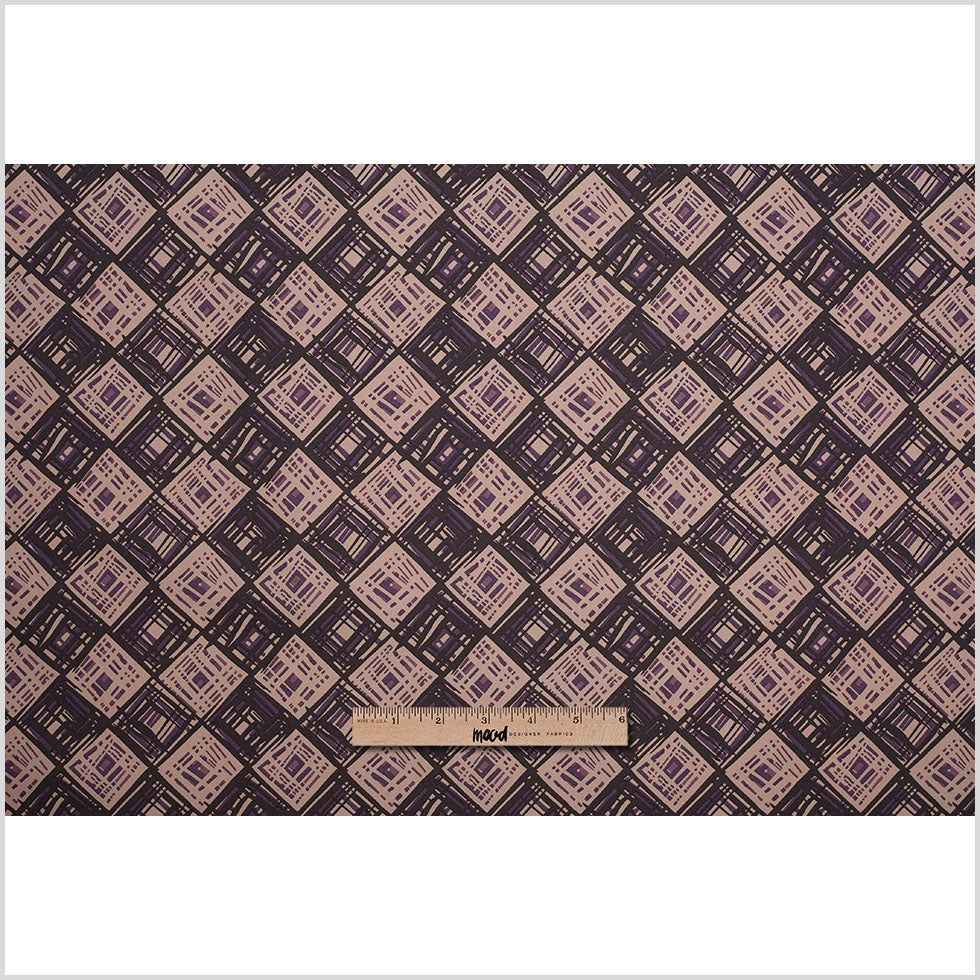 Liberty of London Rhian Beige/Purple Cotton Poplin - Full