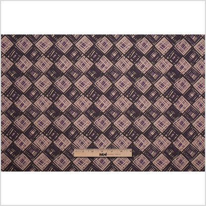 Liberty of London Rhian Beige/Purple Cotton Poplin - Full