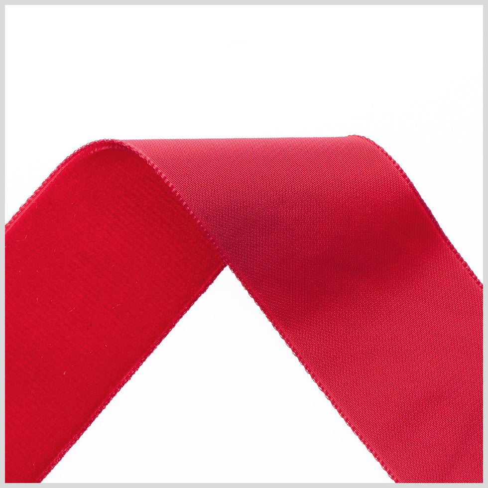 1.375 Merlot Nylon Velvet Ribbon - Detail
