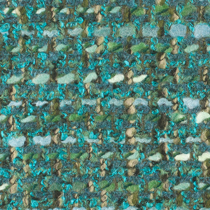 Teal/Moss Wool Blended Tweed Coating Detail