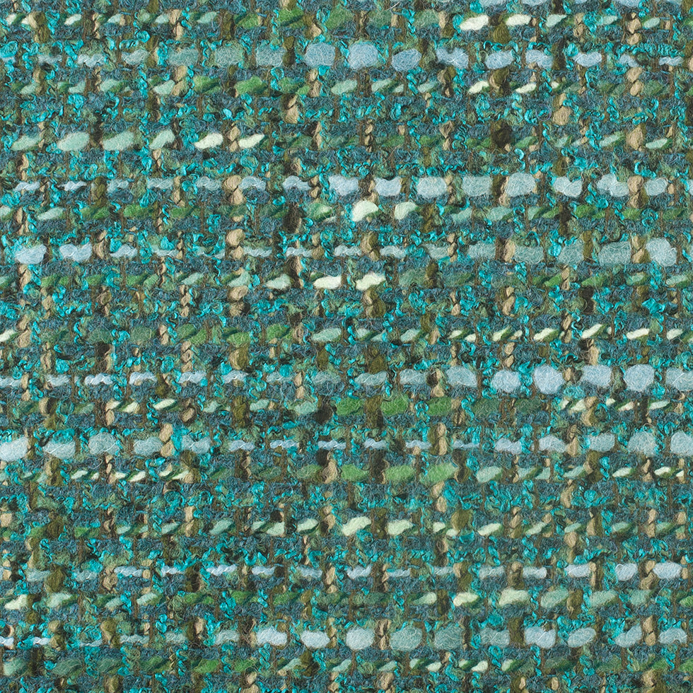 Teal/Moss Wool Blended Tweed Coating