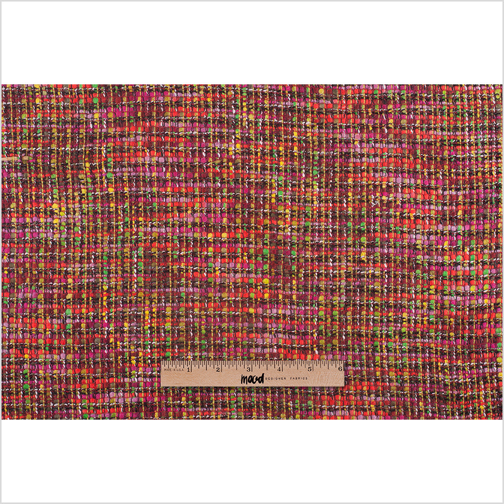 Neon Multicolor Wool Blended Tweed Coating - Full