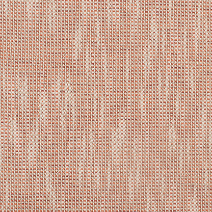 Rust/Egg Shell Slubbed Cotton-Polyester Woven Tweed
