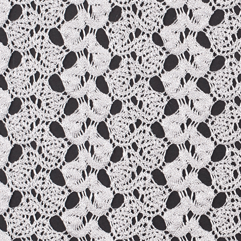 Metallic Silver Crocheted Lace - Detail