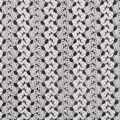 Metallic Silver Crocheted Lace