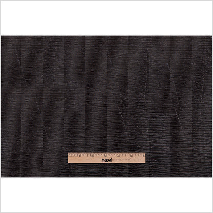 Black Crinkled Laminated Polyester Novelty Knit Full