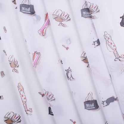 Mood Icons Digitally Printed Polyester Chiffon Detail