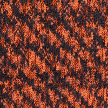 Black and Orange Abstract Blended Virgin Wool Knit Detail
