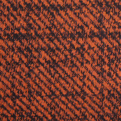 Black and Orange Abstract Blended Virgin Wool Knit