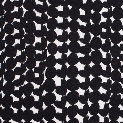 Black and White Geometric Rayon Jersey - Detail