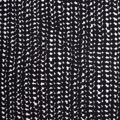 Black and White Geometric Rayon Jersey