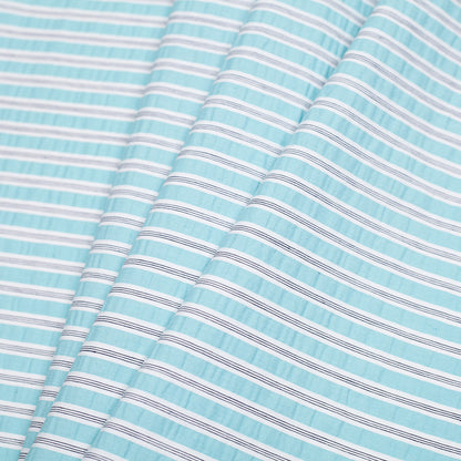 Blue Radiance Blended Cotton Stripe - Folded