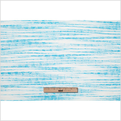 Turquoise/White Textural Striated Cotton Blend Full